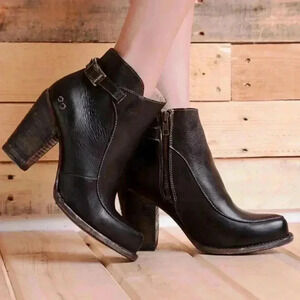 Bed Stu Isla Distressed Heeled Bootie Size 7.5